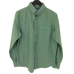 Solid Olive Green Old Navy Flannel Shirt Small